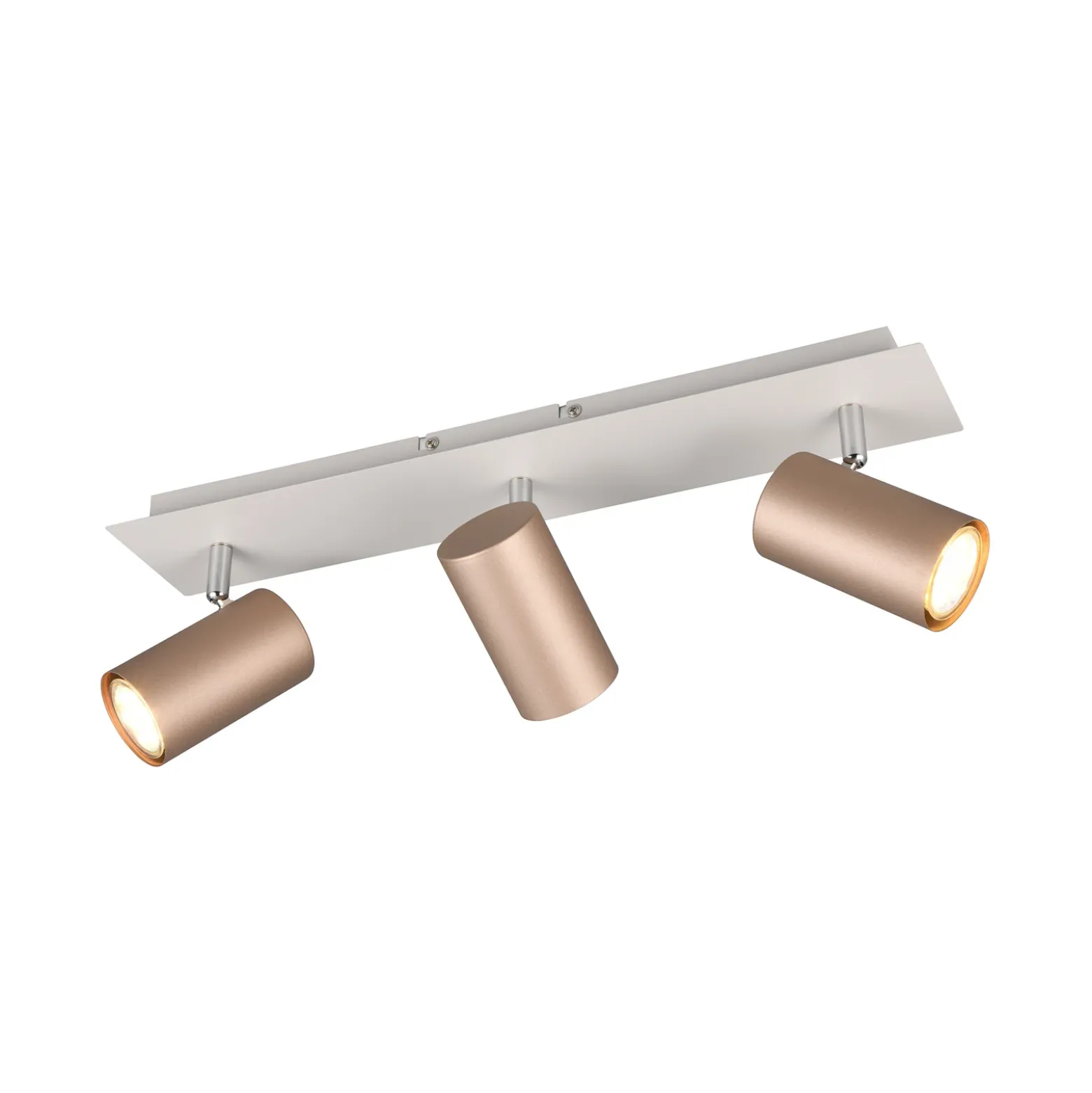 Marley downlight de techo marrón/gris claro 48 x 9 cm 3 luces de metal