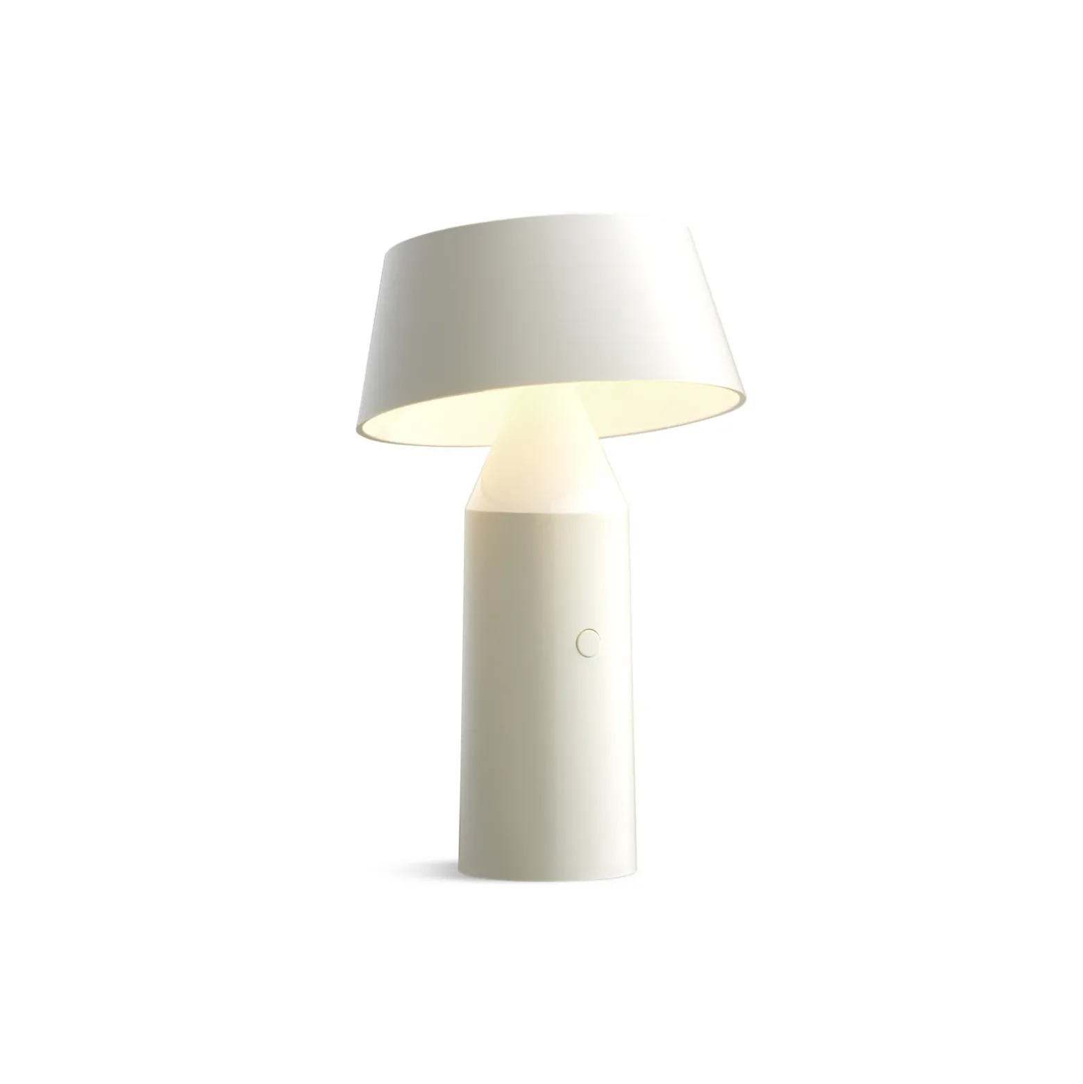MARSET Bicoca de mesa LED con batería blanco perla
