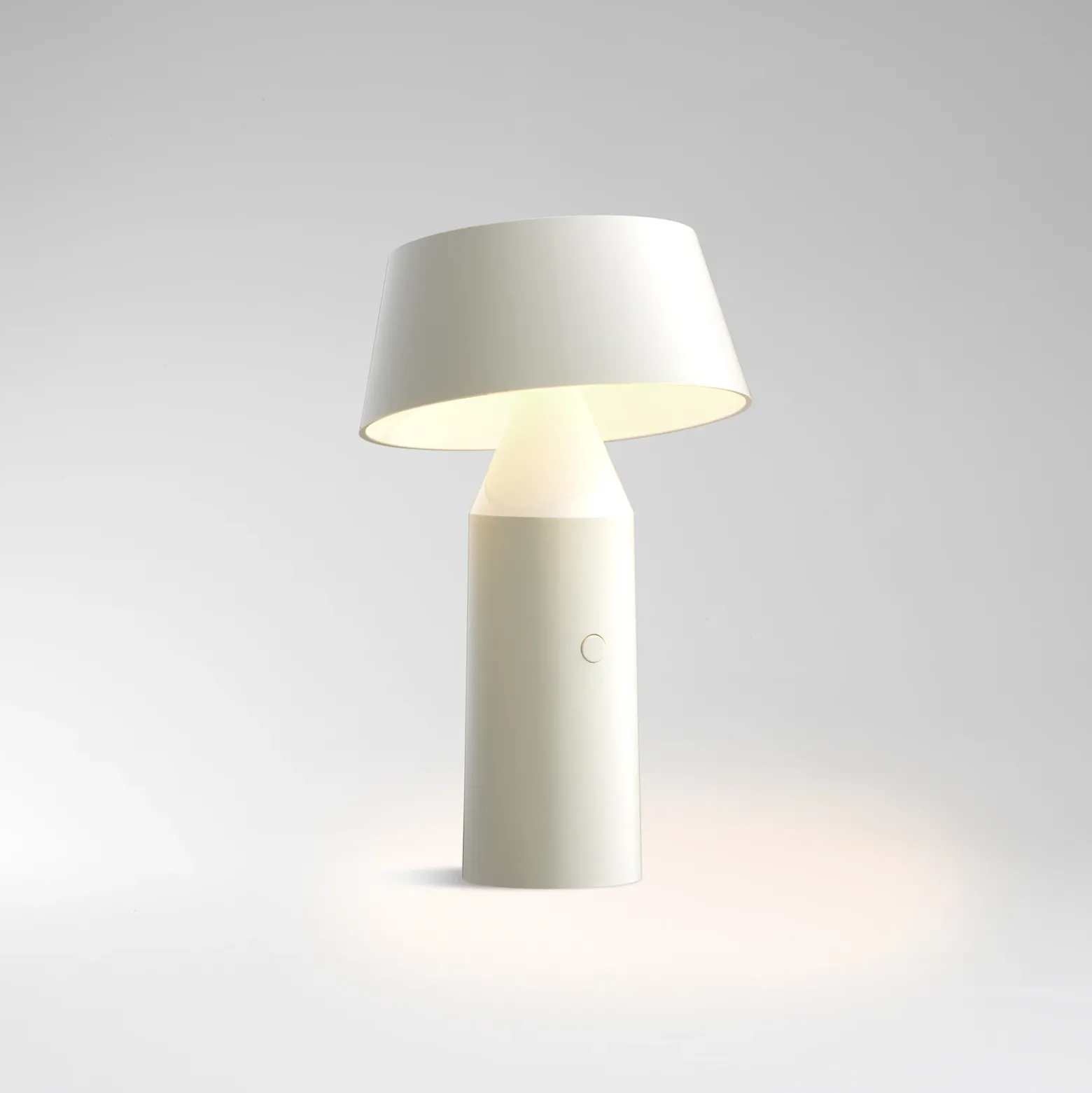 MARSET Bicoca de mesa LED con batería blanco perla