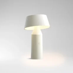 MARSET Bicoca de mesa LED con batería blanco perla