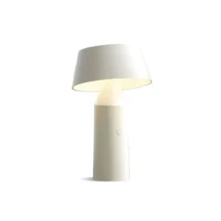 MARSET Bicoca de mesa LED con batería blanco perla
