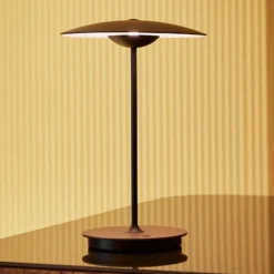MARSET Ginger Lámpara de mesa LED recargable madera, roble/blanco