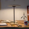 MARSET Ginger S Lámpara de mesa LED Ø32cm roble/blanco