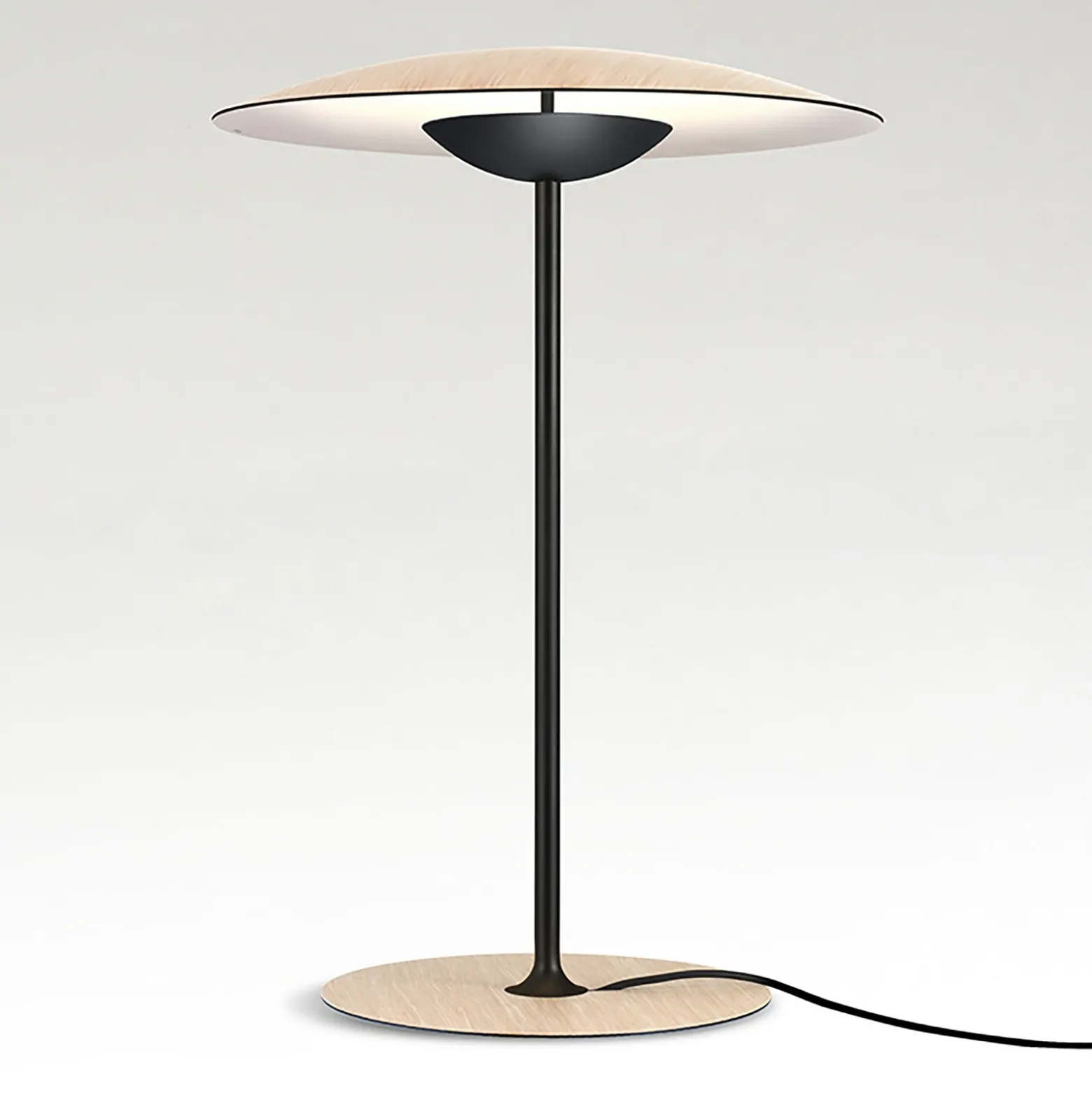 MARSET Ginger S Lámpara de mesa LED Ø32cm roble/blanco