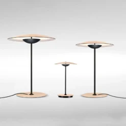 MARSET Ginger S Lámpara de mesa LED Ø32cm roble/blanco
