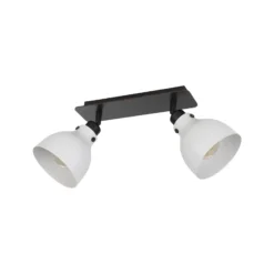 Matlock downlight de techo, longitud 52 cm, gris/negro, 2 luces.
