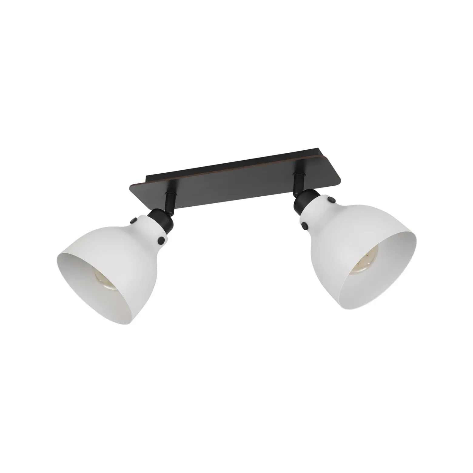 Matlock downlight de techo, longitud 52 cm, gris/negro, 2 luces.