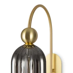 Maytoni Antic aplique, pantalla de vidrio en gris