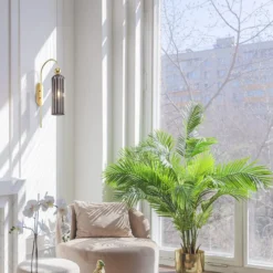 Maytoni Antic aplique, pantalla de vidrio en gris
