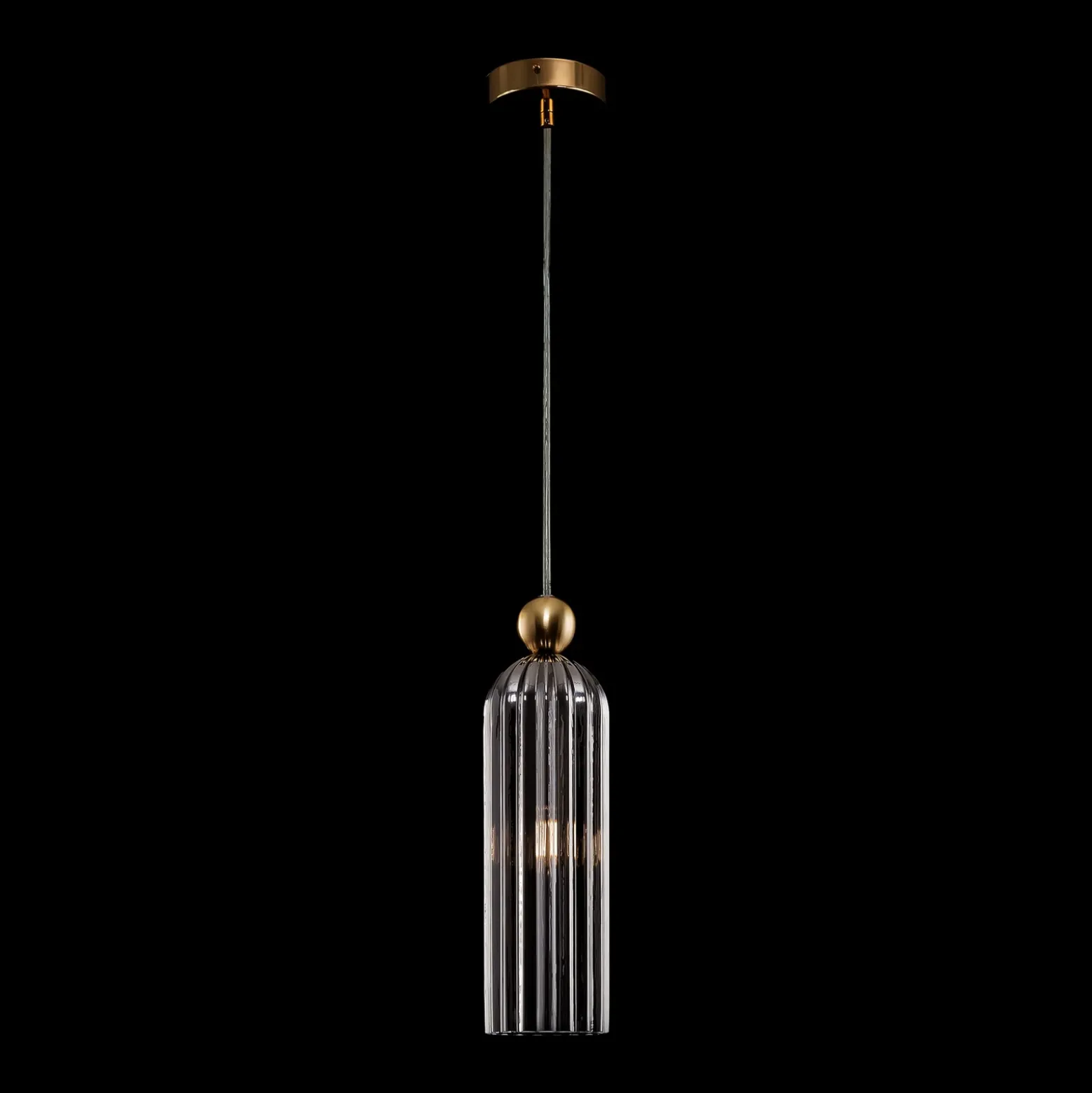 Maytoni Antic colgante, pantalla de vidrio en gris