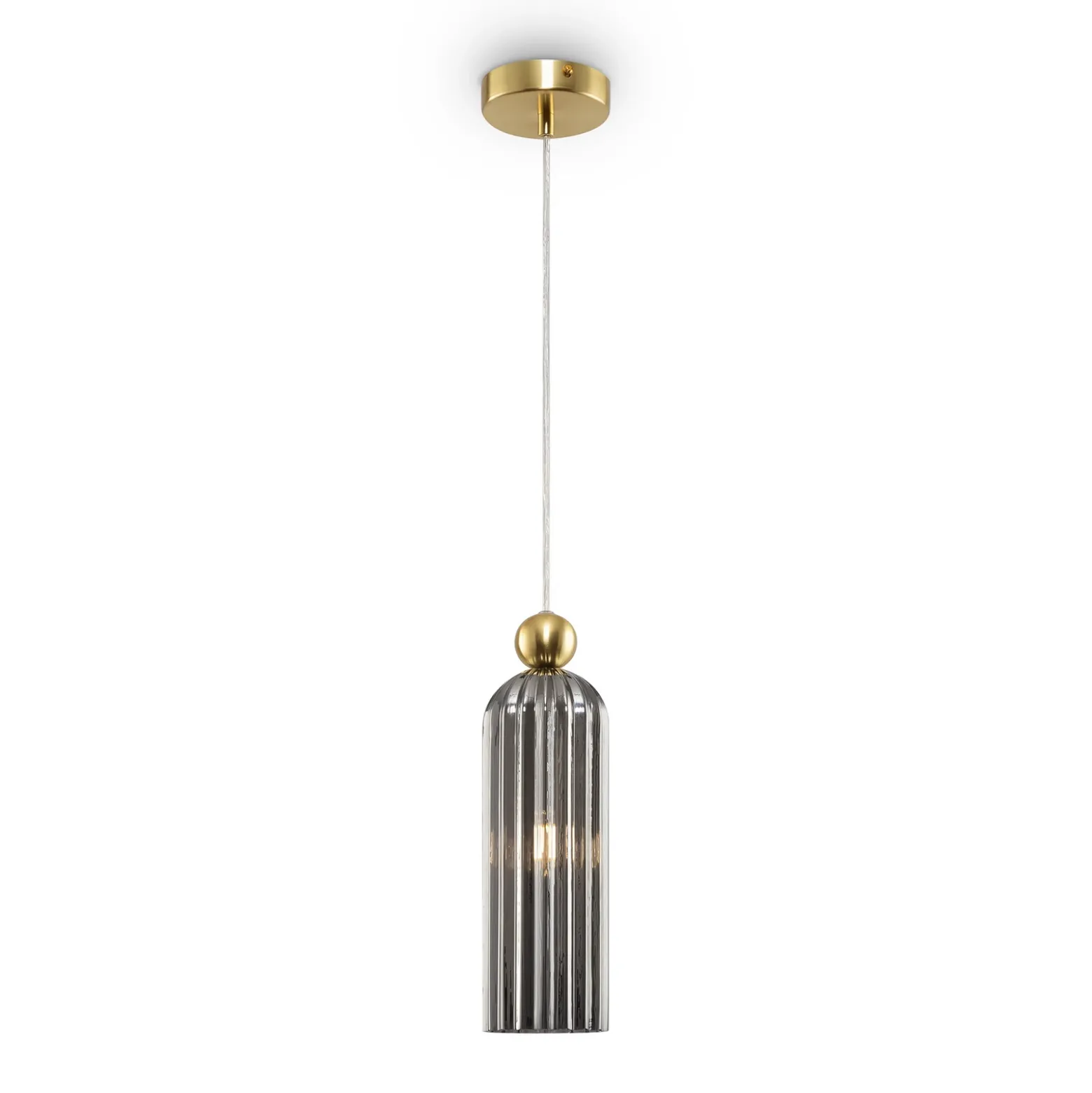 Maytoni Antic colgante, pantalla de vidrio en gris