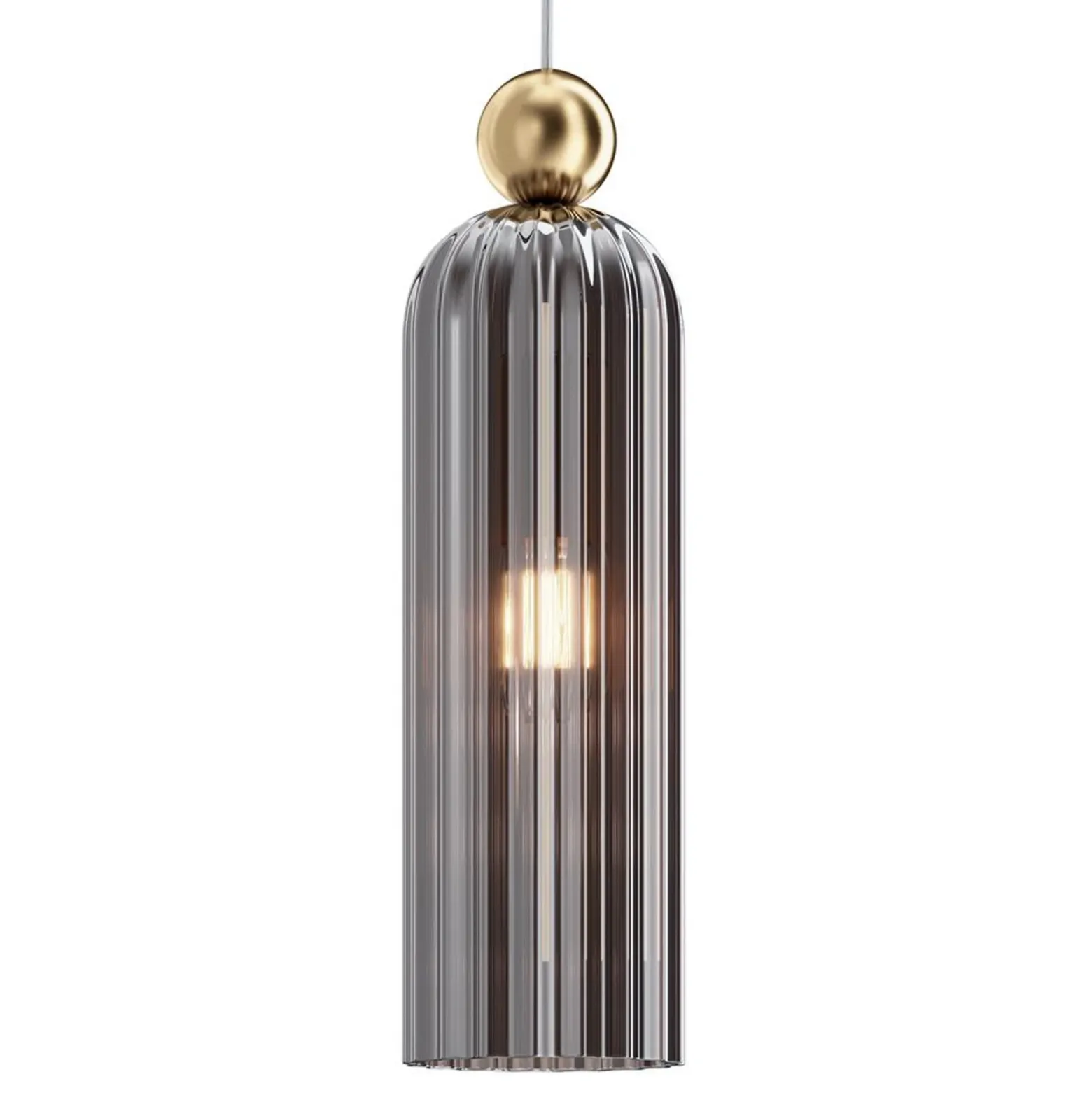 Maytoni Antic colgante, pantalla de vidrio en gris