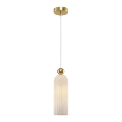 Maytoni Antic colgante, pantalla de vidrio blanco