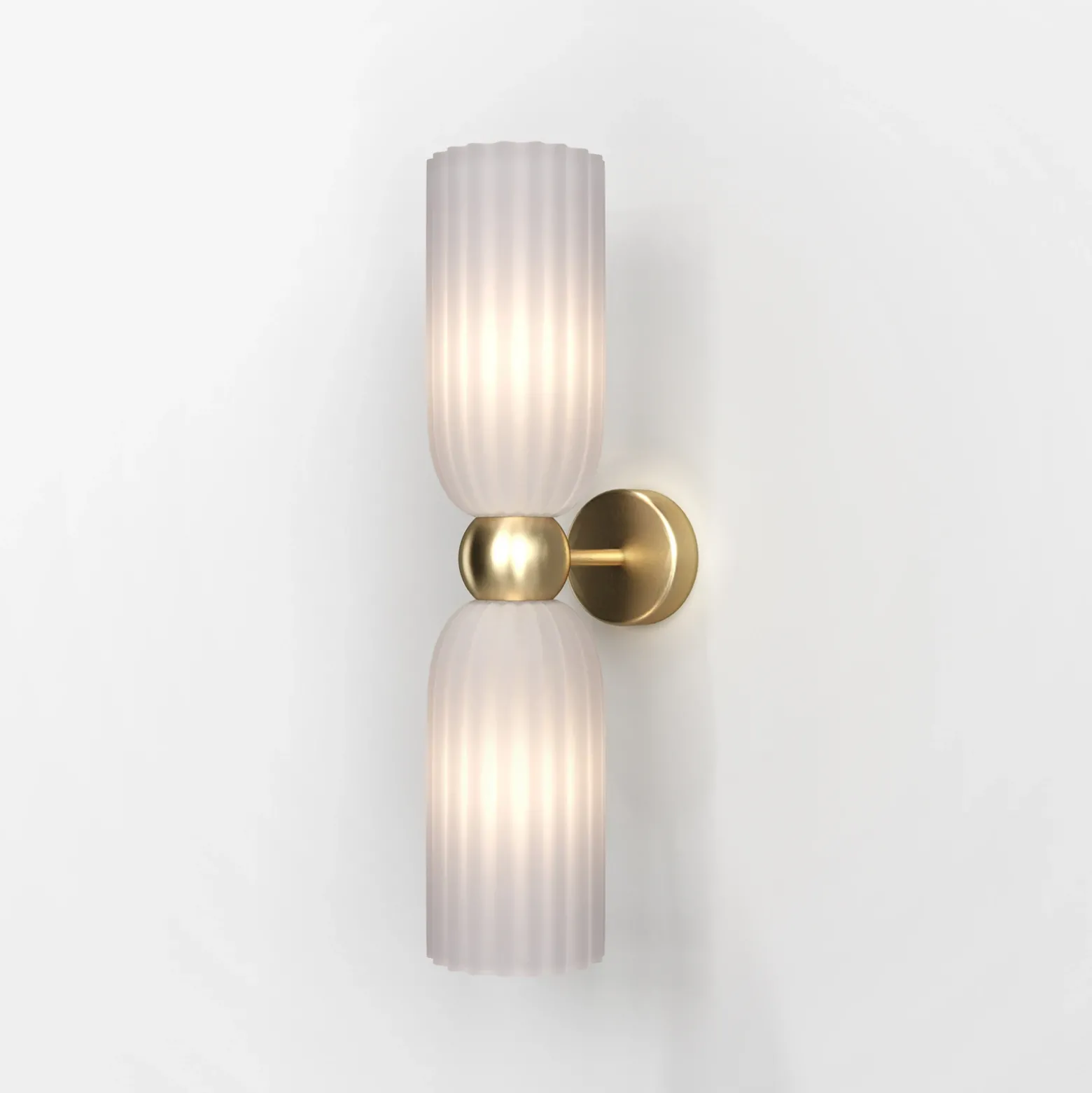 Maytoni aplique de pared Antic, 2 luces, dorado/blanco, cristal