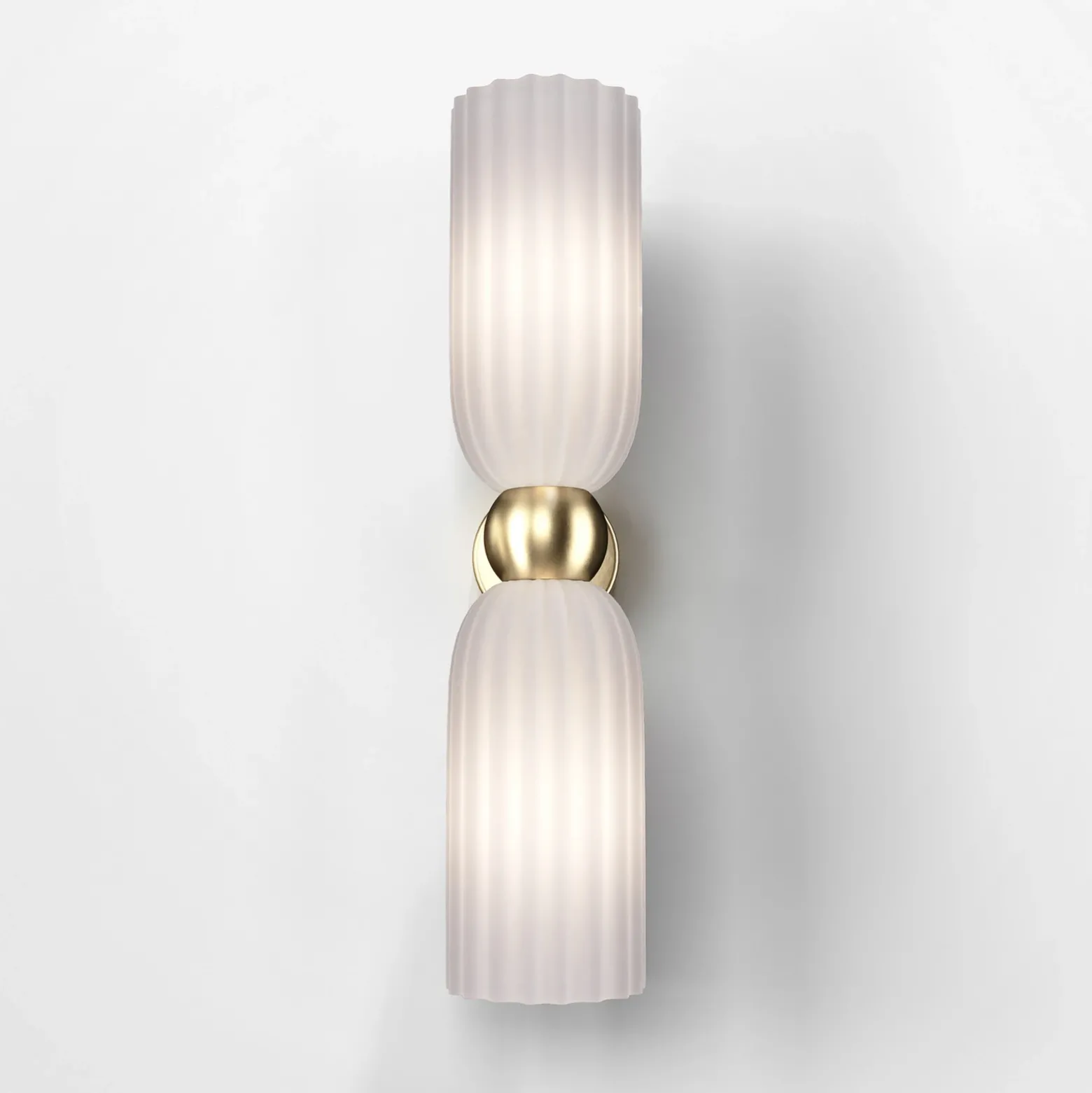 Maytoni aplique de pared Antic, 2 luces, dorado/blanco, cristal
