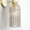 Maytoni aplique de pared Antic, 2 luces, dorado/ámbar, cristal