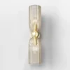 Maytoni aplique de pared Antic, 2 luces, dorado/ámbar, cristal