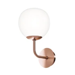 Maytoni aplique de pared Erich, latón rosado, vidrio/metal, 1 luz