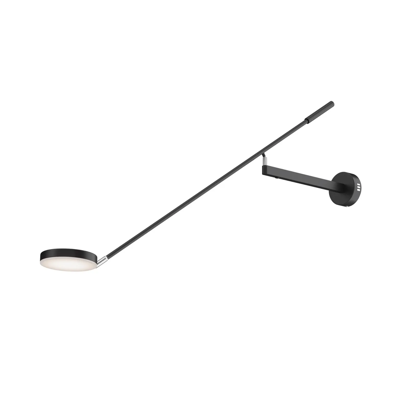Maytoni aplique de pared LED Fad, negro, metal 100 cm regulable