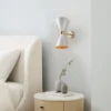 Maytoni aplique de pared Vesper, blanco/oro, 2 luces, metal