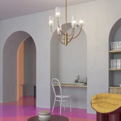 Maytoni Arco lámpara colgante con 3 pantallas de cristal
