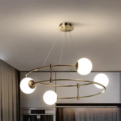 Maytoni Balance lámpara colgante, 4 luces, oro