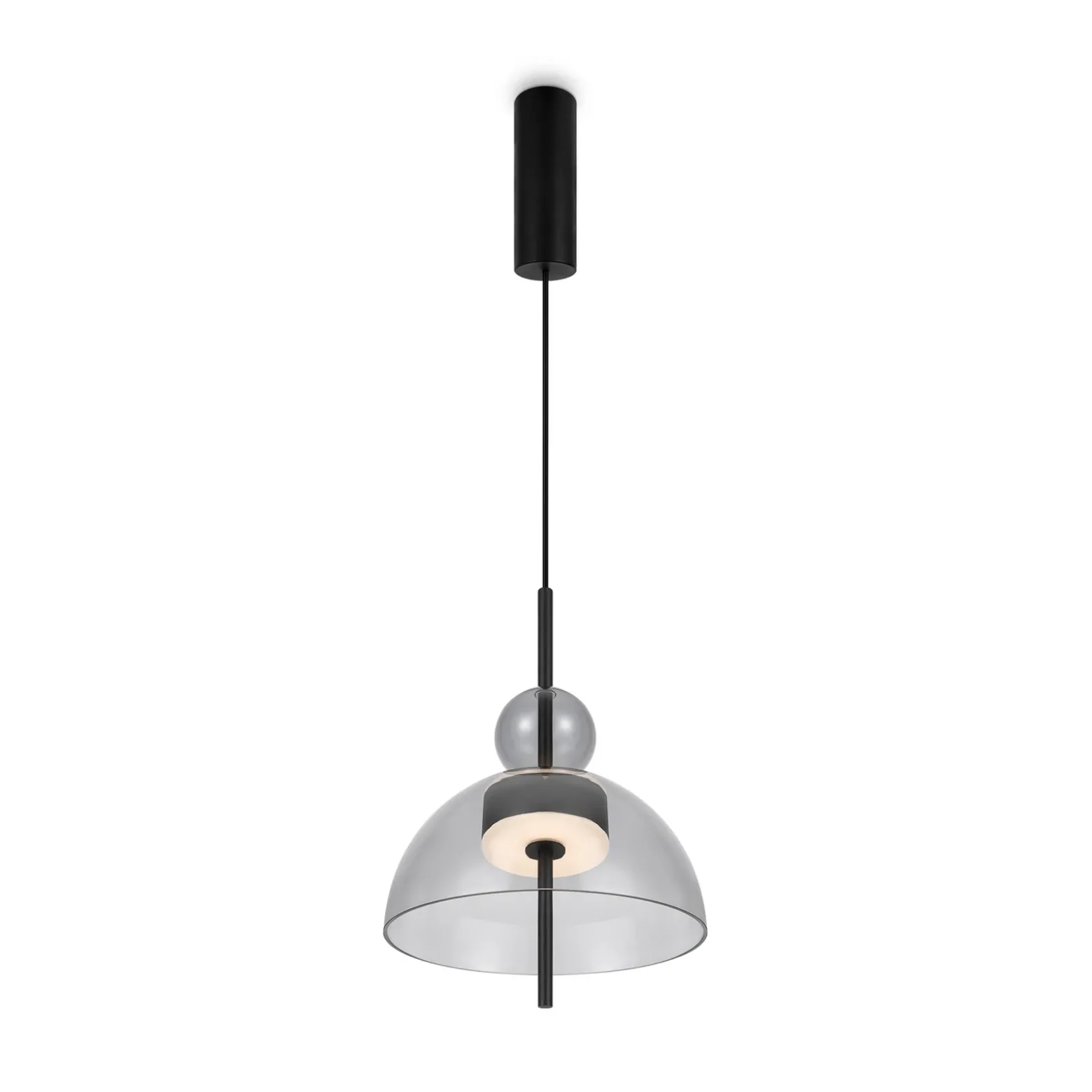 Maytoni Bangkok, forma de bola, gris claro, Ø 25 cm, cristal