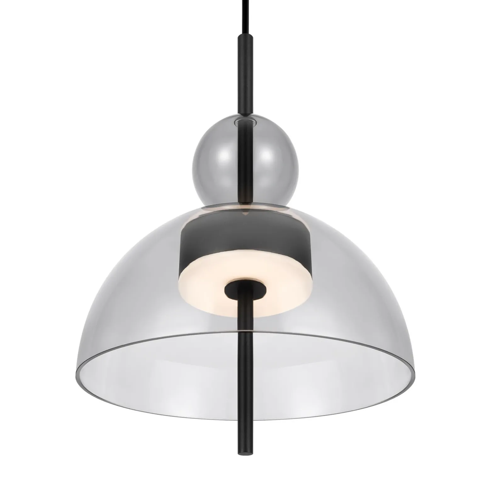 Maytoni Bangkok, forma de bola, gris claro, Ø 25 cm, cristal
