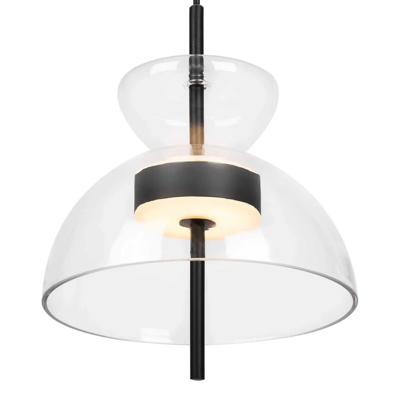 Maytoni Bangkok, forma de tambor, transparente, Ø 25 cm, vidrio