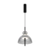 Maytoni Bangkok, forma esférica, gris ahumado, Ø 25 cm, vidrio