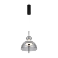 Maytoni Bangkok, forma esférica, gris ahumado, Ø 25 cm, vidrio
