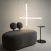 Maytoni Cosmo lámpara colgante LED, negro, longitud 98 cm, cristal