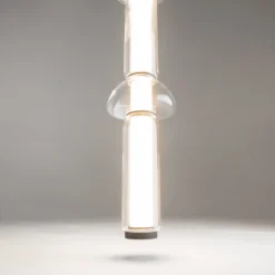 Maytoni Cosmo lámpara colgante LED, negro, longitud 98 cm, cristal