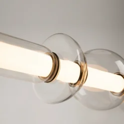 Maytoni Cosmo lámpara colgante LED, negro, longitud 98 cm, cristal
