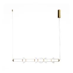 Maytoni Cosmo lámpara colgante LED, latón, longitud 98 cm, cristal