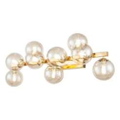 Maytoni Dallas aplique con 9 esferas de vidrio oro