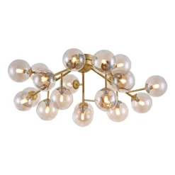 Maytoni Dallas plafón, 20 esferas de vidrio, oro