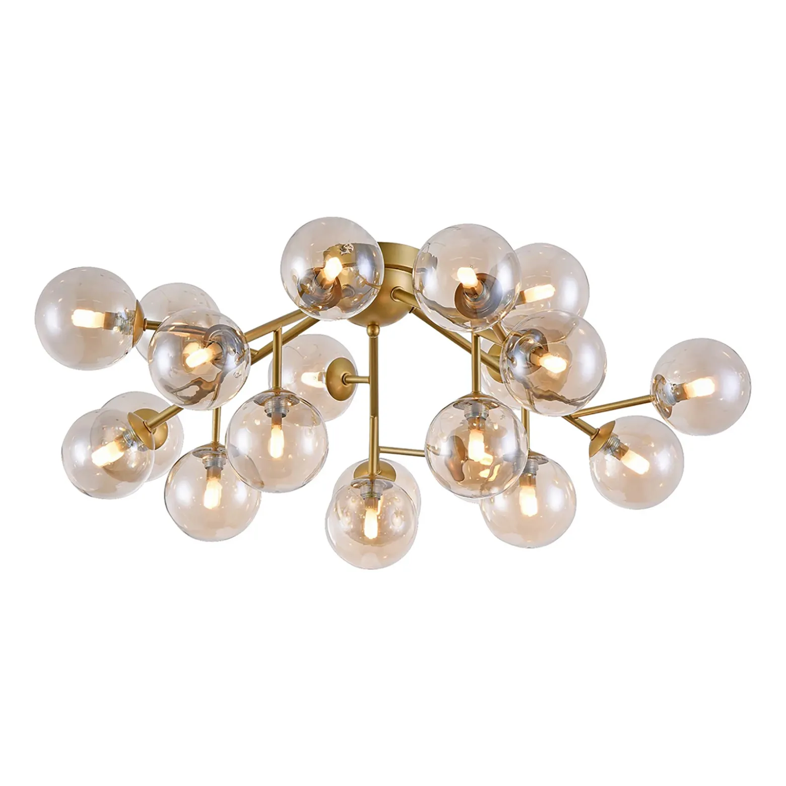 Maytoni Dallas plafón, 20 esferas de vidrio, oro