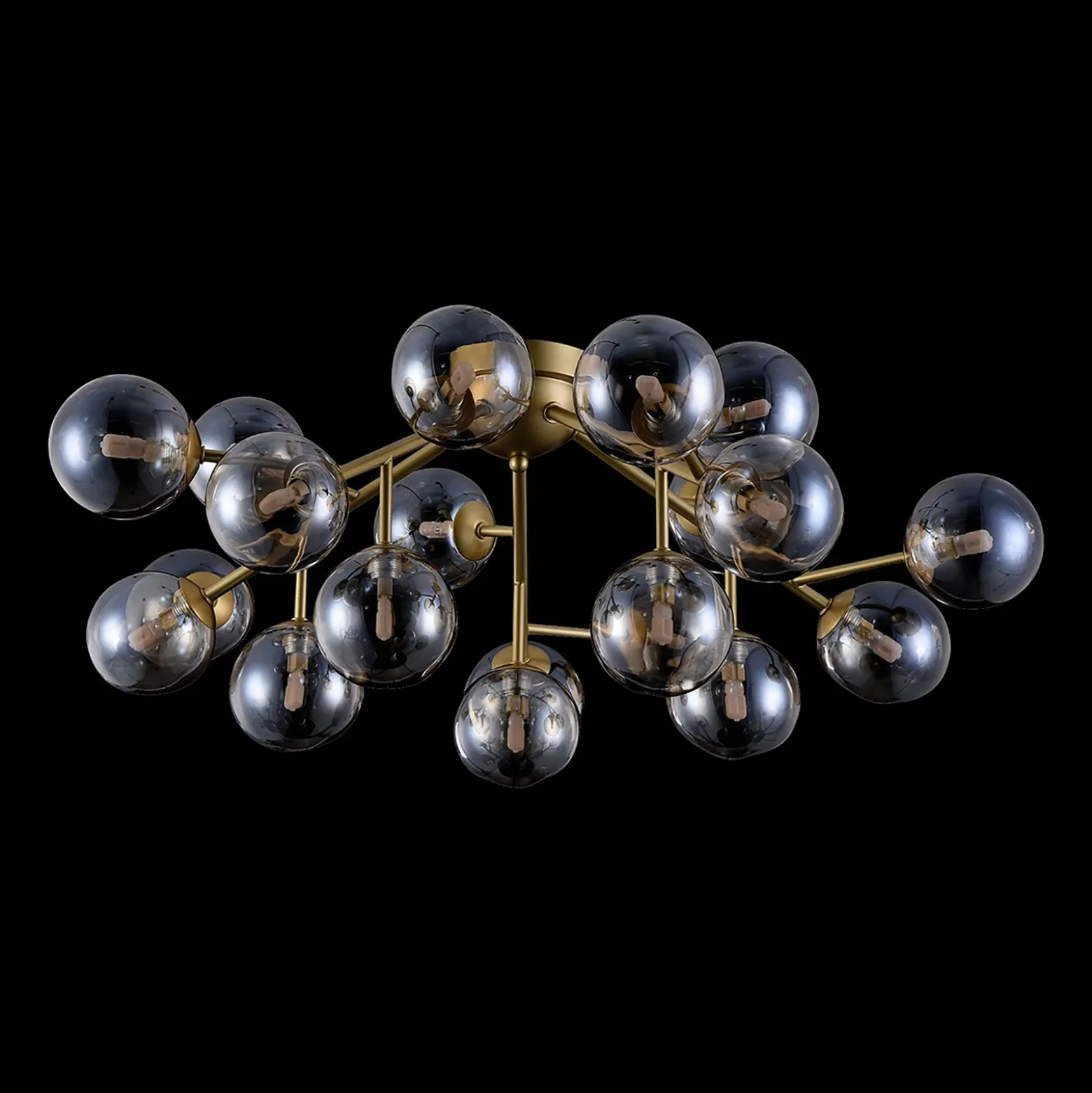 Maytoni Dallas plafón, 20 esferas de vidrio, oro