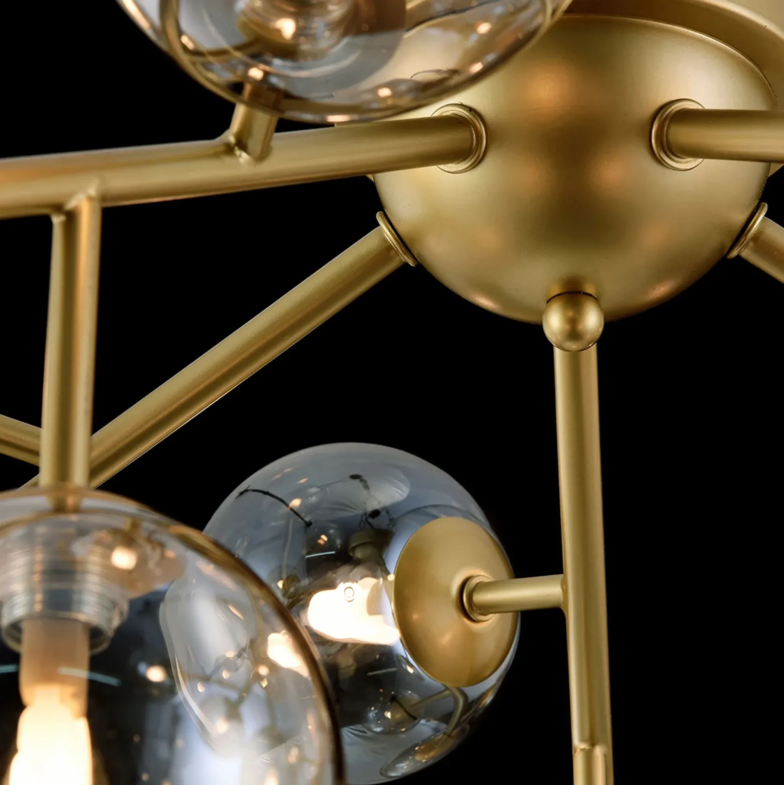 Maytoni Dallas plafón, 20 esferas de vidrio, oro