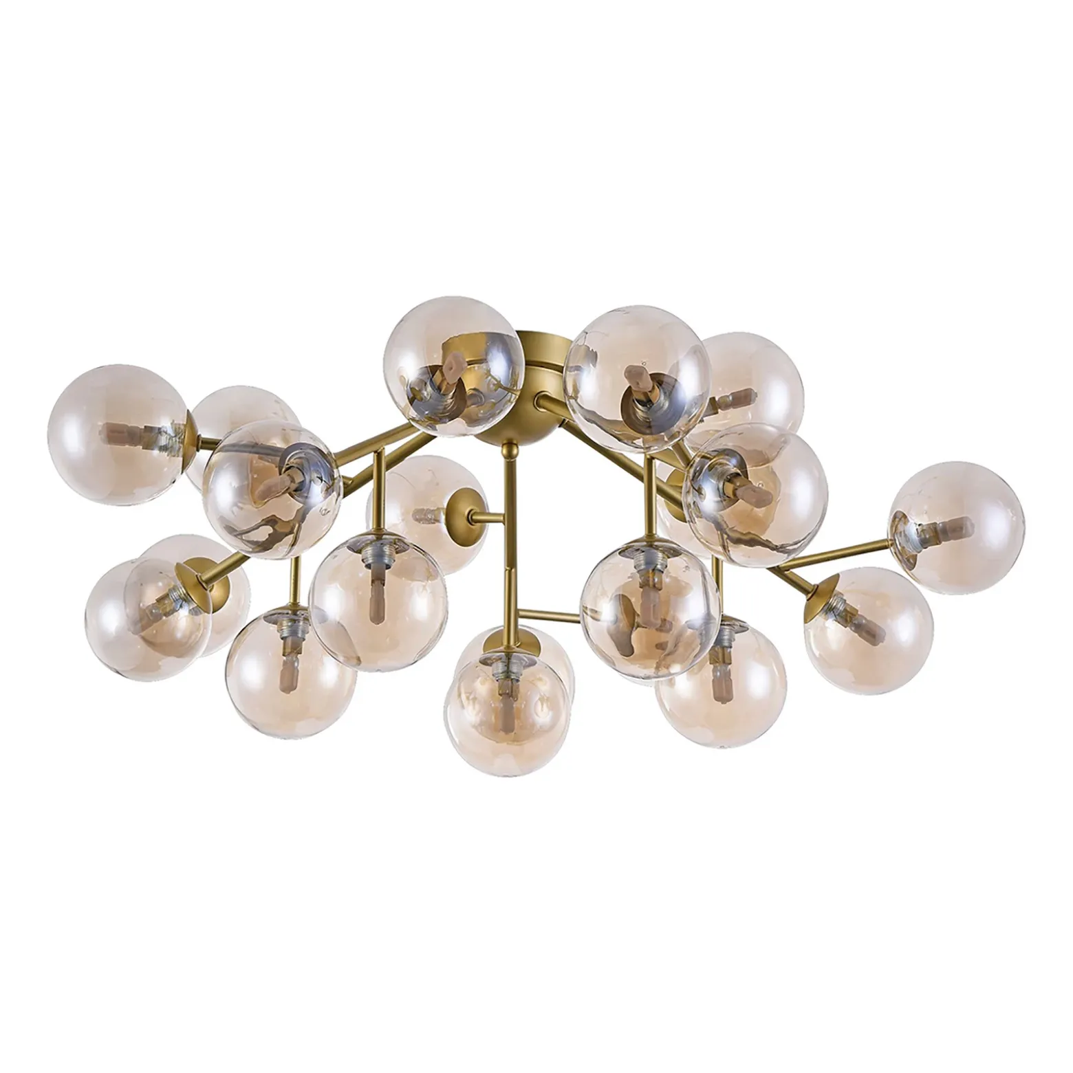 Maytoni Dallas plafón, 20 esferas de vidrio, oro