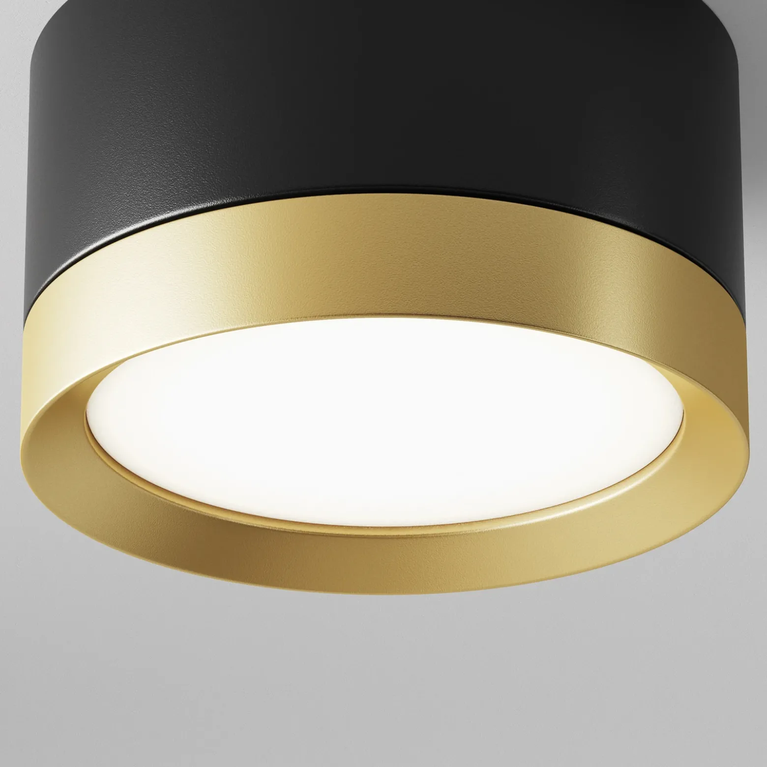 Maytoni downlight Aro, negro/oro Altura 5 cm Ø 8,5 cm GX53