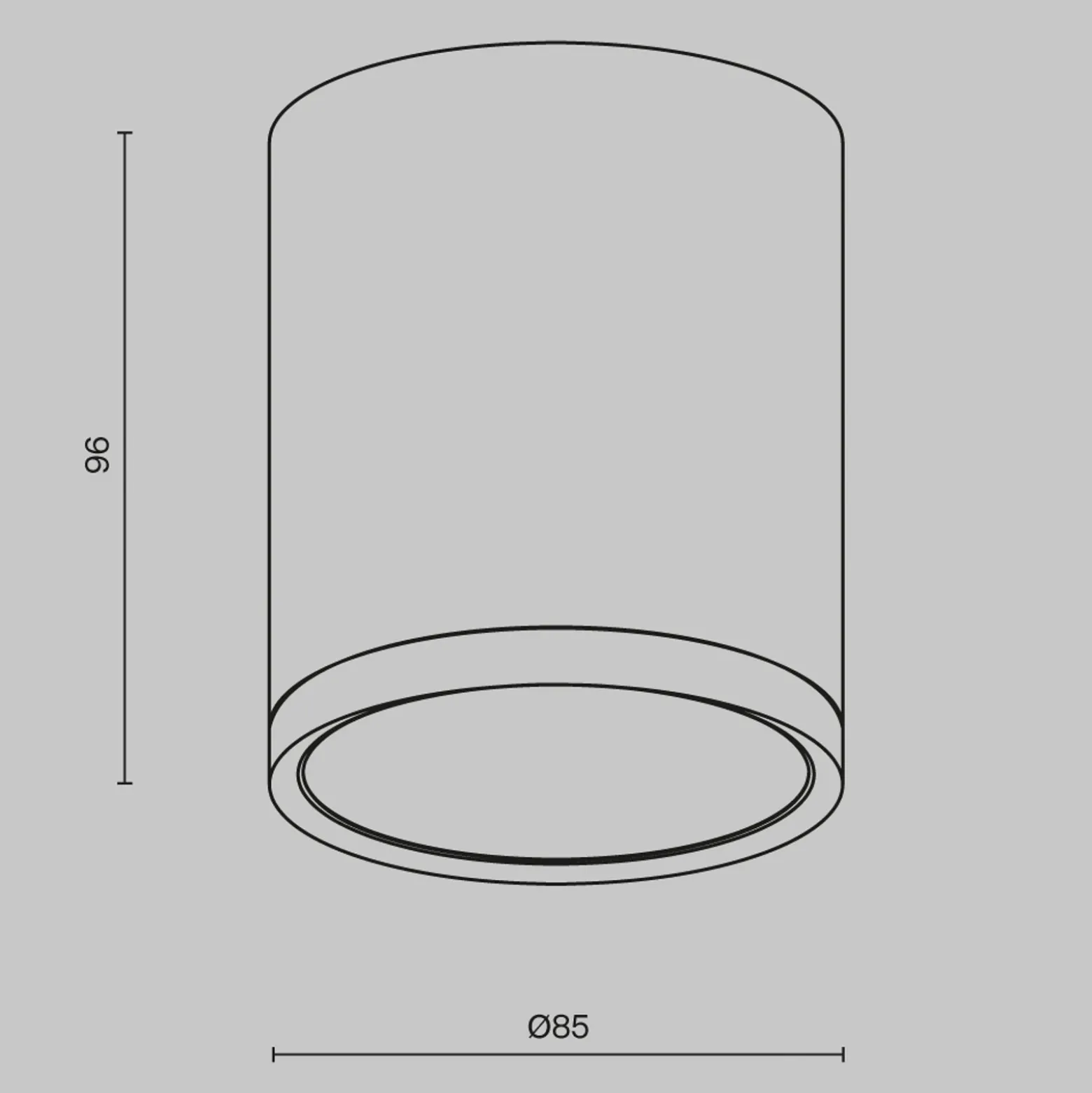 Maytoni downlight Hoop, blanco, altura 10 cm, Ø 8,5 cm, aluminio GX53