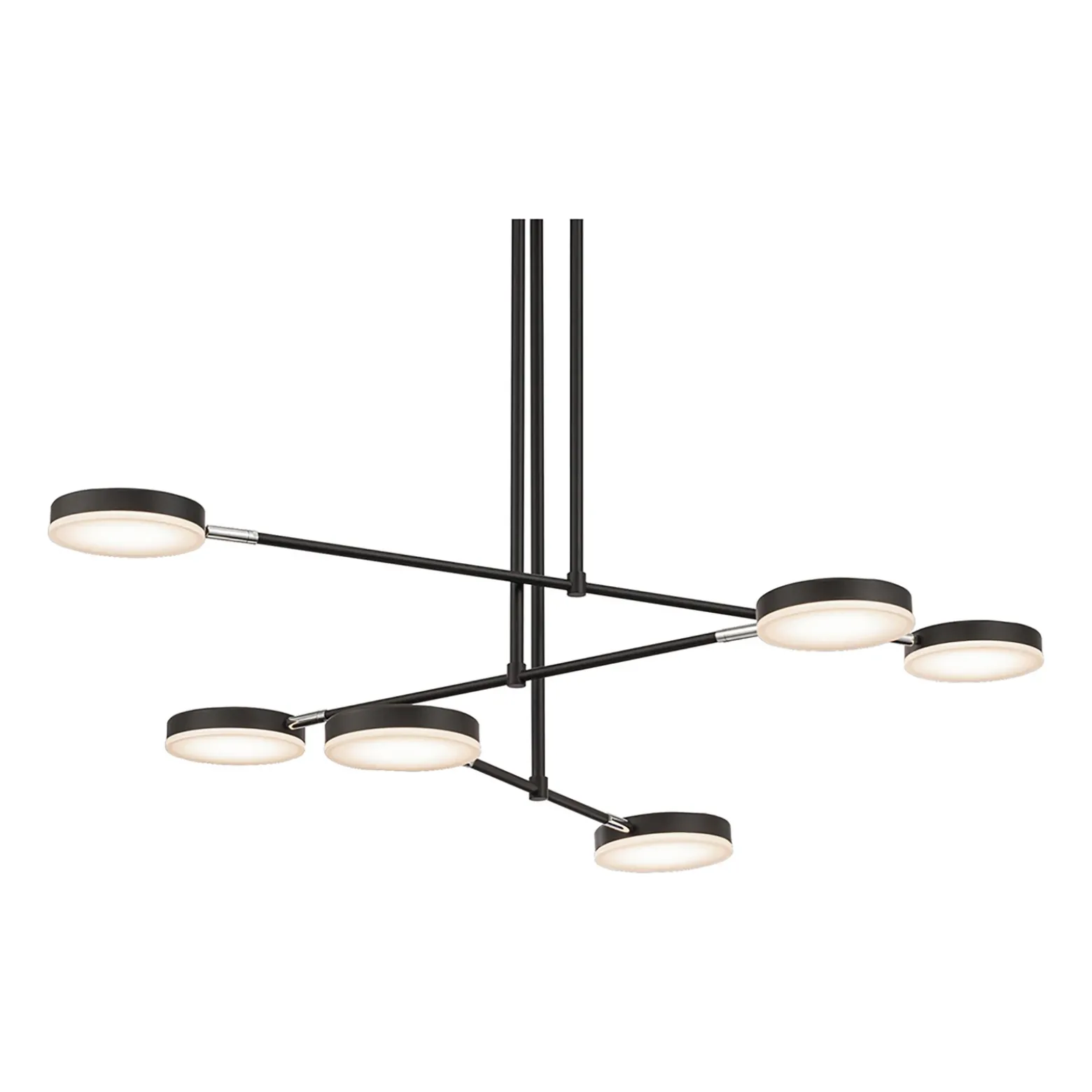 Maytoni Fad LED pantallas giratorias 6 luces