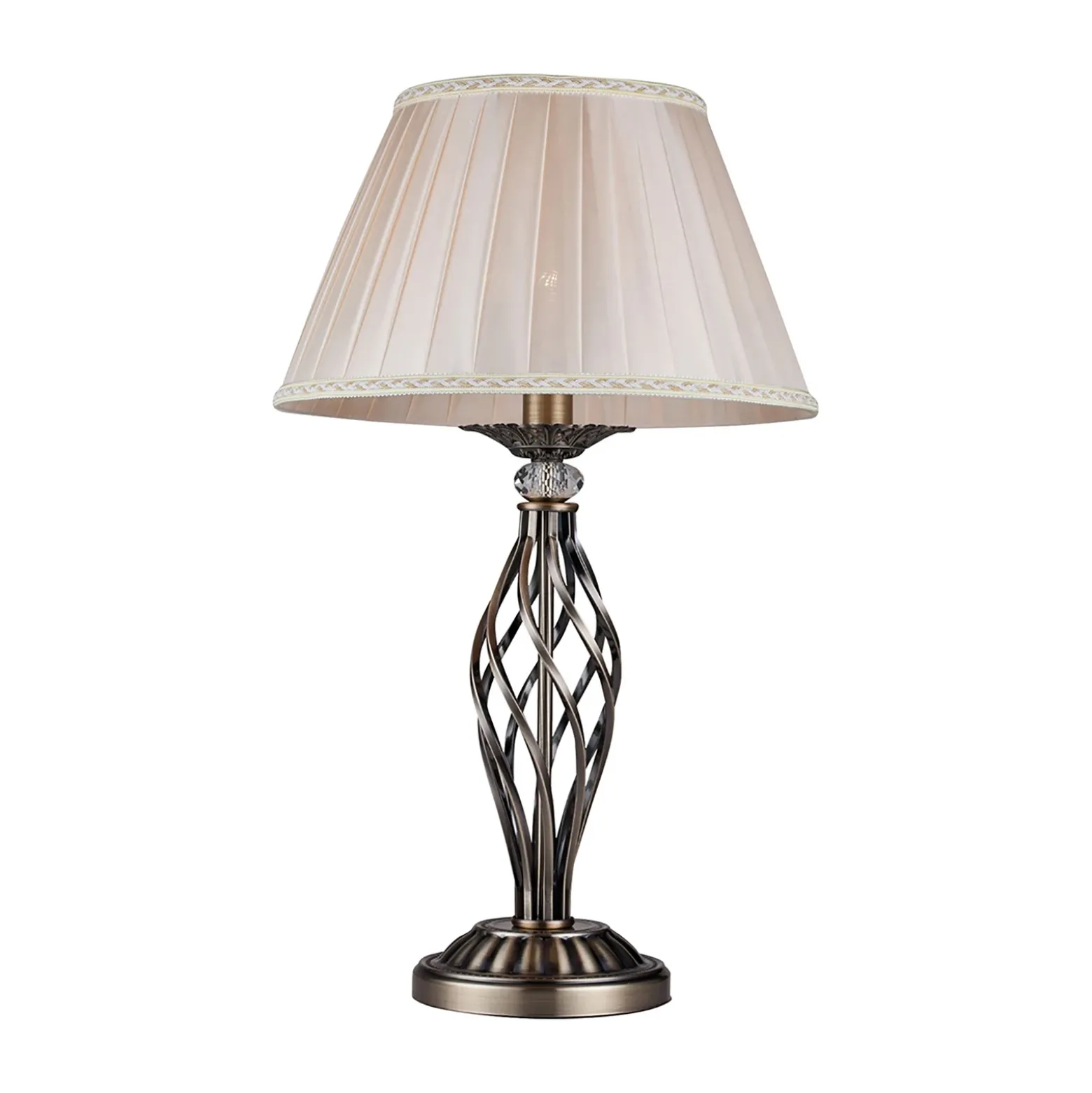 Maytoni Grace lámpara de mesa 1 luz latón/beige