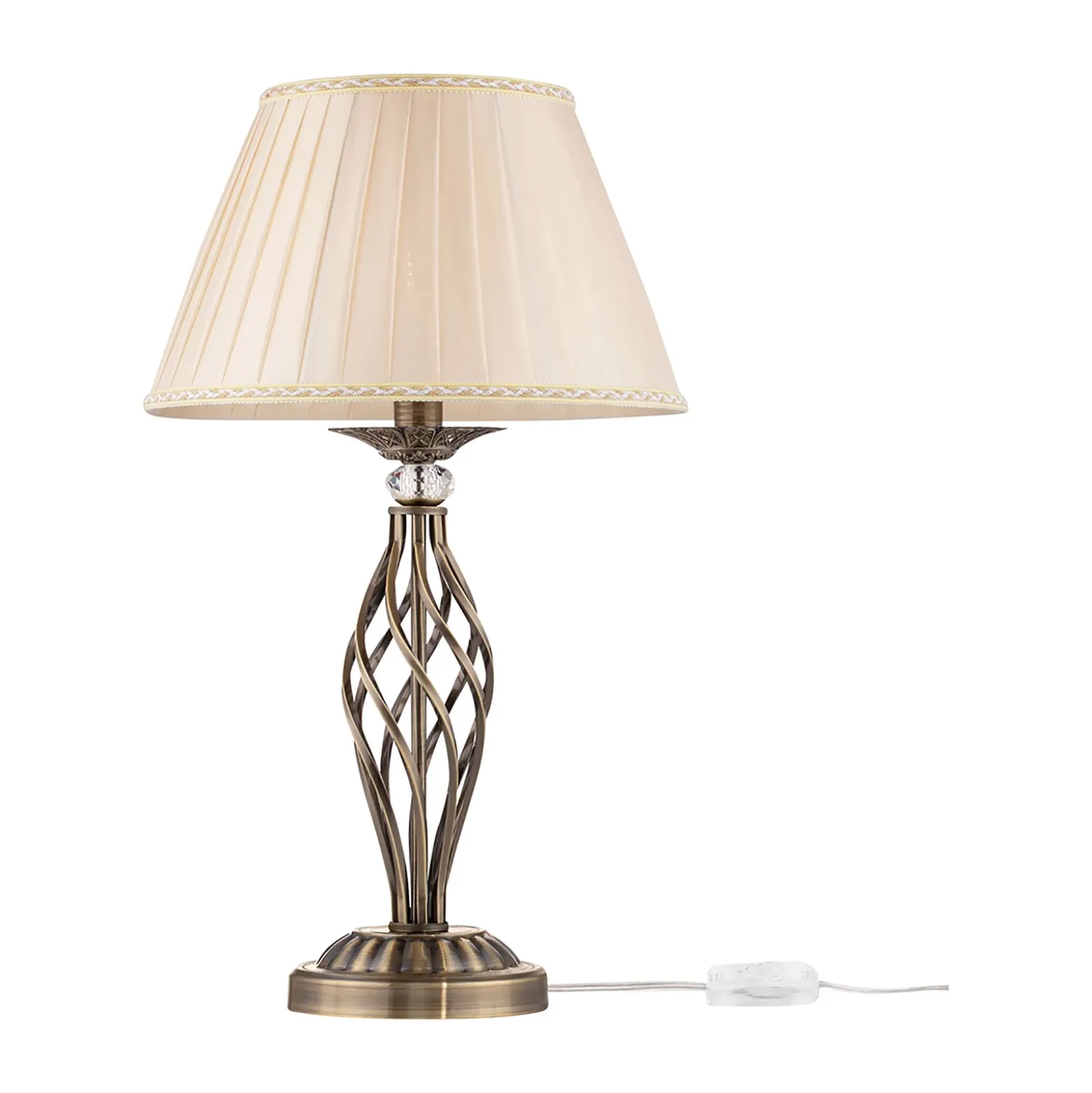 Maytoni Grace lámpara de mesa 1 luz latón/beige