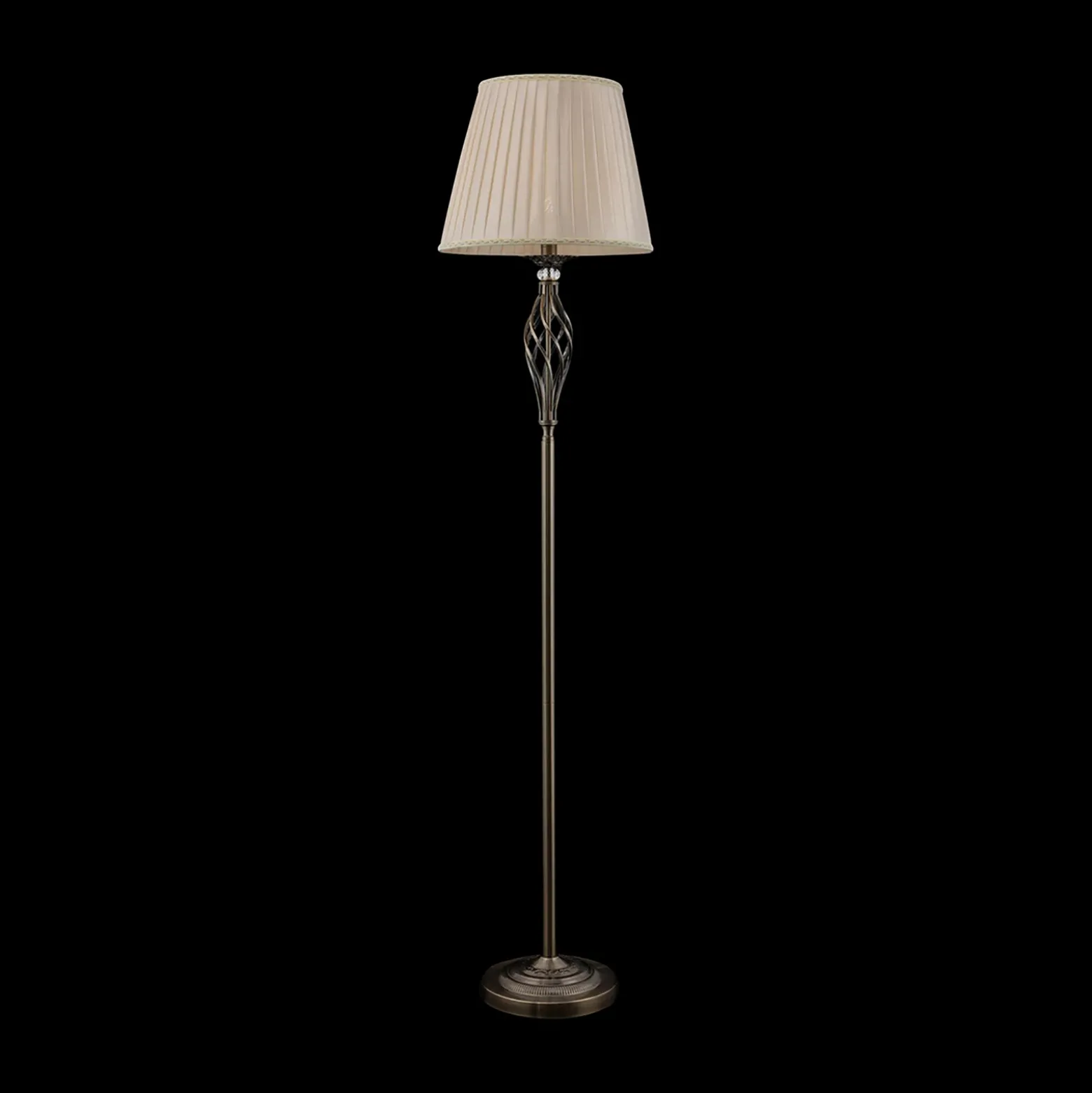 Maytoni Grace lámpara de pie 1 luz latón/beige