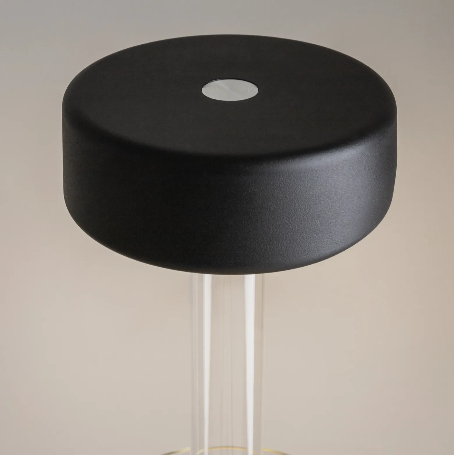 Maytoni LED lámpara de mesa recargable AI Collaboration, cristal, negro