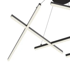 Maytoni Line lámpara colgante LED 3.000K negro