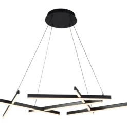 Maytoni Line lámpara colgante LED 3.000K negro
